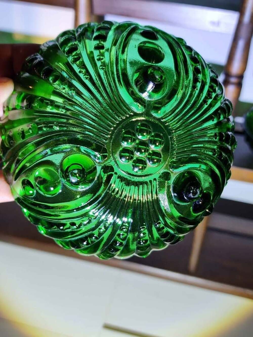 Vintage anchor hawking emerald green fairy bowls